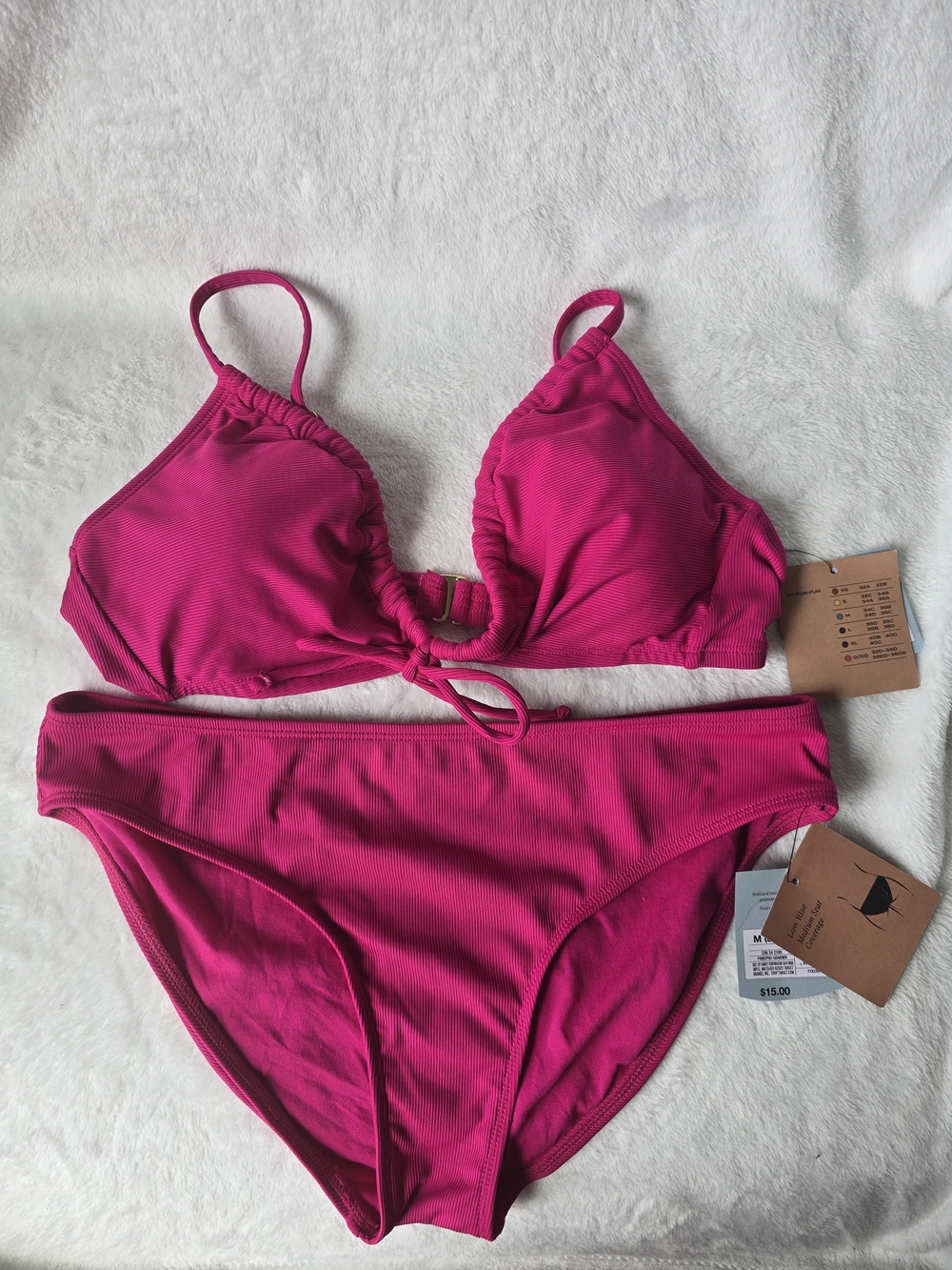 Women’s Hot Pink Two-Piece Swim Bikini Set - Shade And Shore